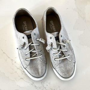 Light Grey Sperry Top Sider Sneakers Sz 9